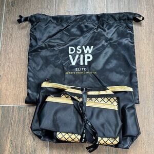 DSW VIP Exclusive Makeup Bag Set and carryon travel bottles 3 Bags and Cinch Bag